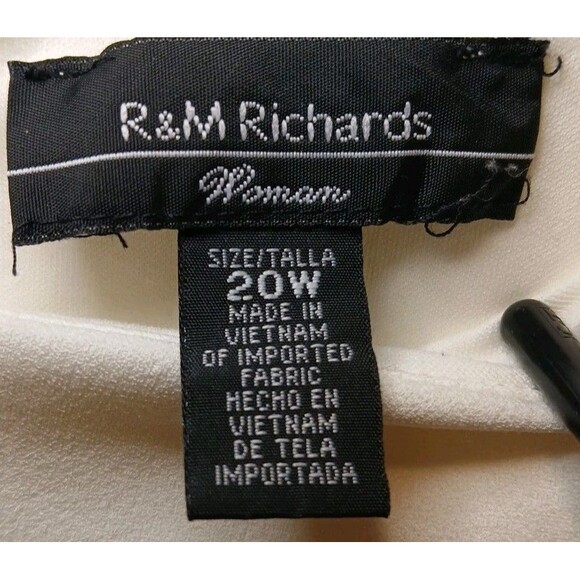 R & M Richards White/Cream Dress – Women’s Plus 20W – Lined - Picture 10 of 14